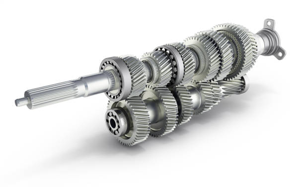 istock Automotive transmission gearbox Gears inside on white background 3d render 1064588134