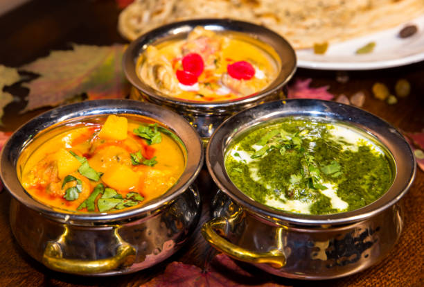 Assorted indian curry and dish