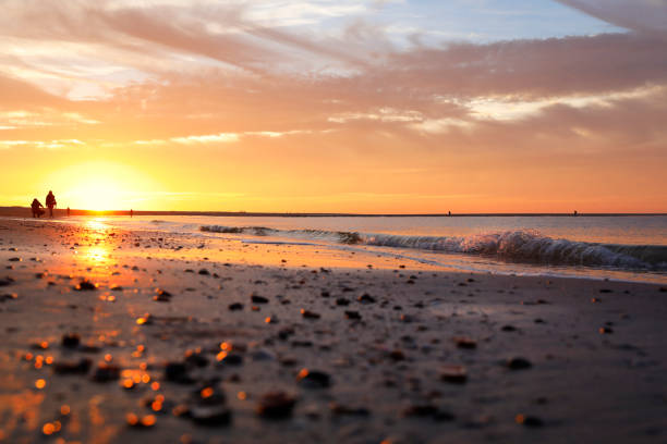 Picturesque seascape at sunset.aerial view