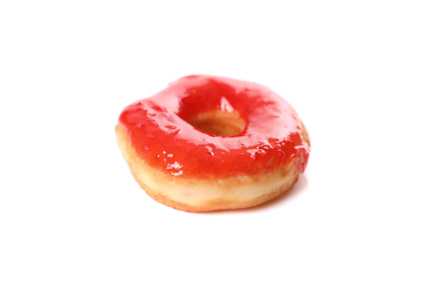istock Strawberry Donut isolated on white background 1064599206