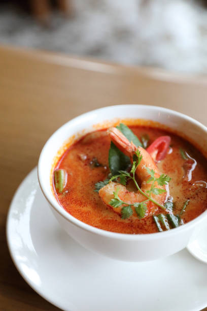 istock Tom Yum soup ,Thai traditional spicy prawn soup 1064608090