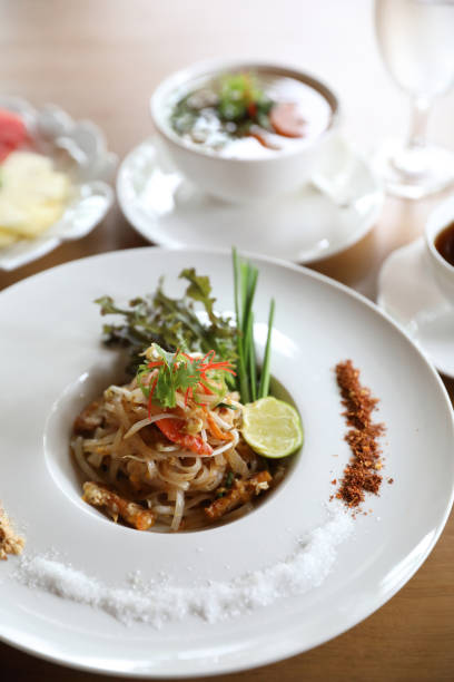 istock Thai food padthai fried noodle with shrimp 1064608822