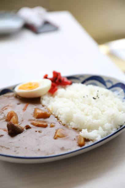 istock Curry rice with egg Japanese food 1064609480