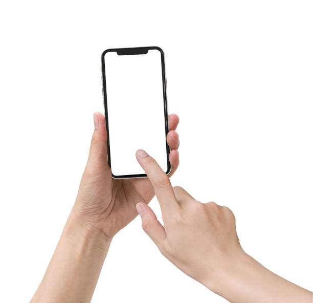 istock Smartphone in female hands taking photo isolated on white blackground 1064619064