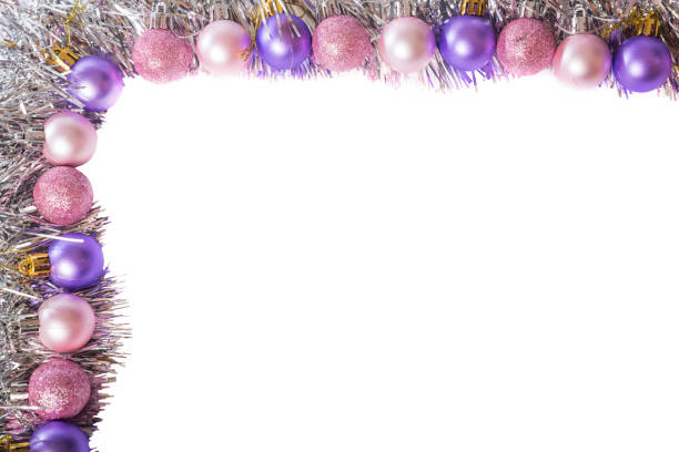 istock Christmas decorations, frame of balls 1064619440