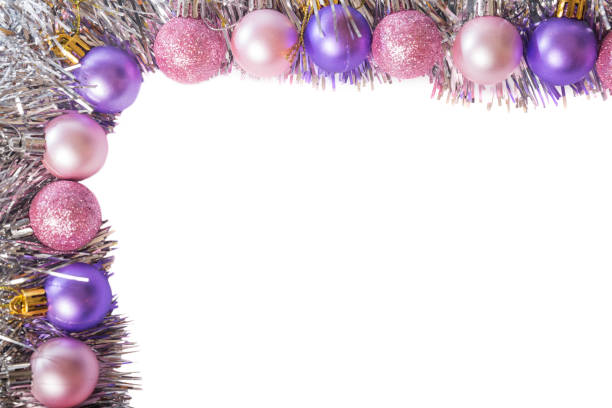 istock Christmas decorations. Frame of balls 1064620554