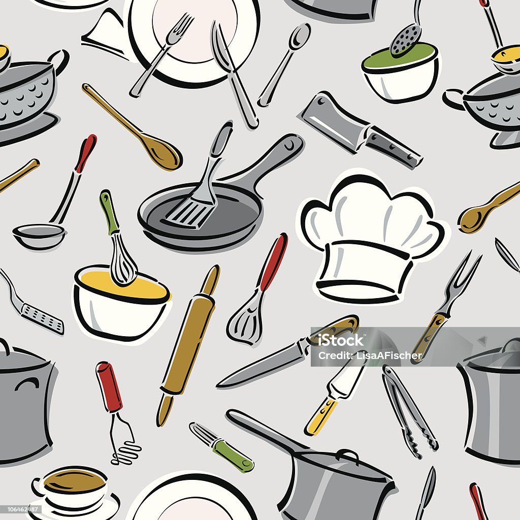 Kitchen Tools Pattern  Spatula stock vector