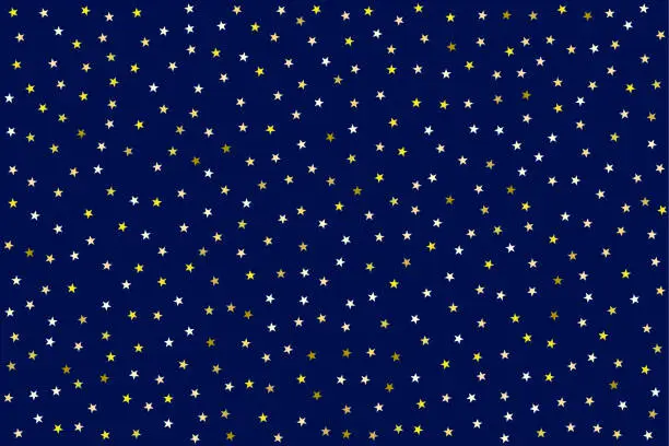 Vector illustration of Vector stars on blue background