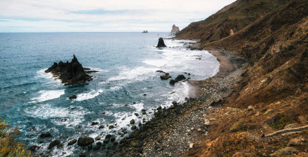 istock Panoramic view of wild Benijo beach, Tenerife 1064630112