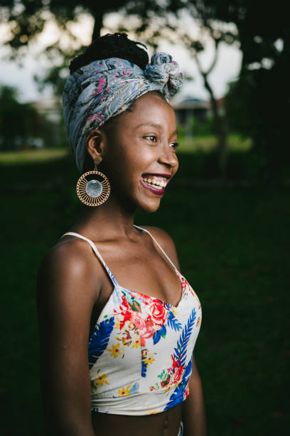 istock Beautiful trendy african woman 1064631012