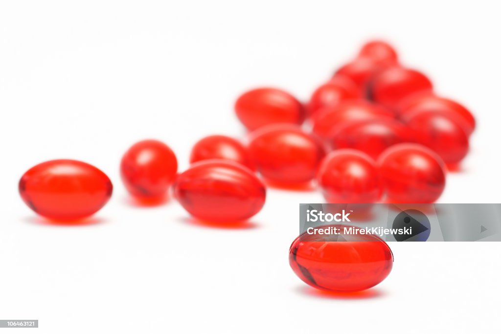 Comprimido, vitaminas em fundo branco - Royalty-free Comprimido Foto de stock