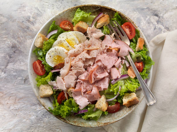 istock Chefs Salad with Roast Turkey and Black Forest Ham 1064631746