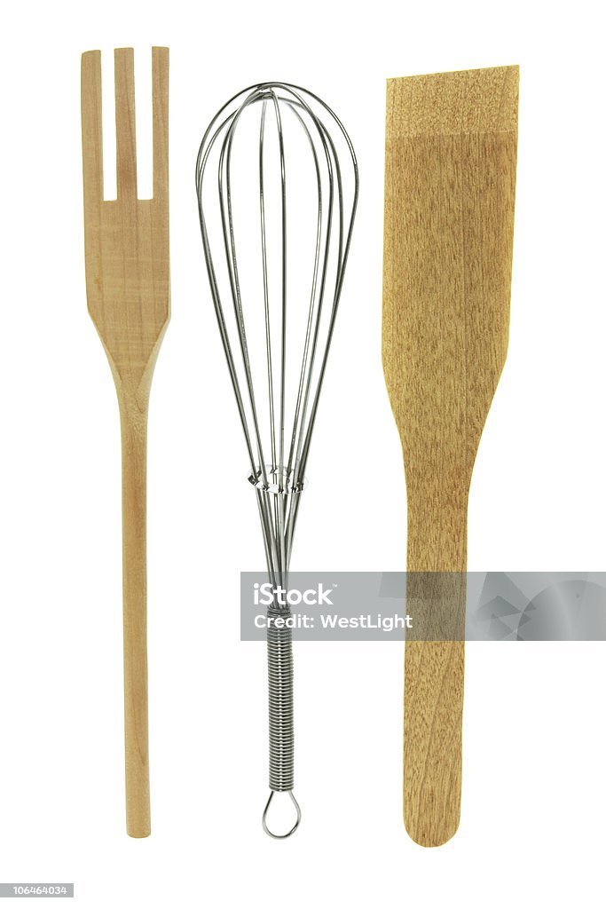 Egg Whisk and Salad Servers  Color Image Stock Photo