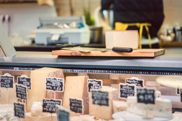 istock Cheese at the deli counter 1064642588