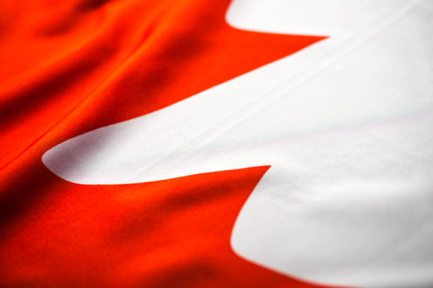 close-up tiro studio da bandeira real canadiana - canadian culture flash - fotografias e filmes do acervo