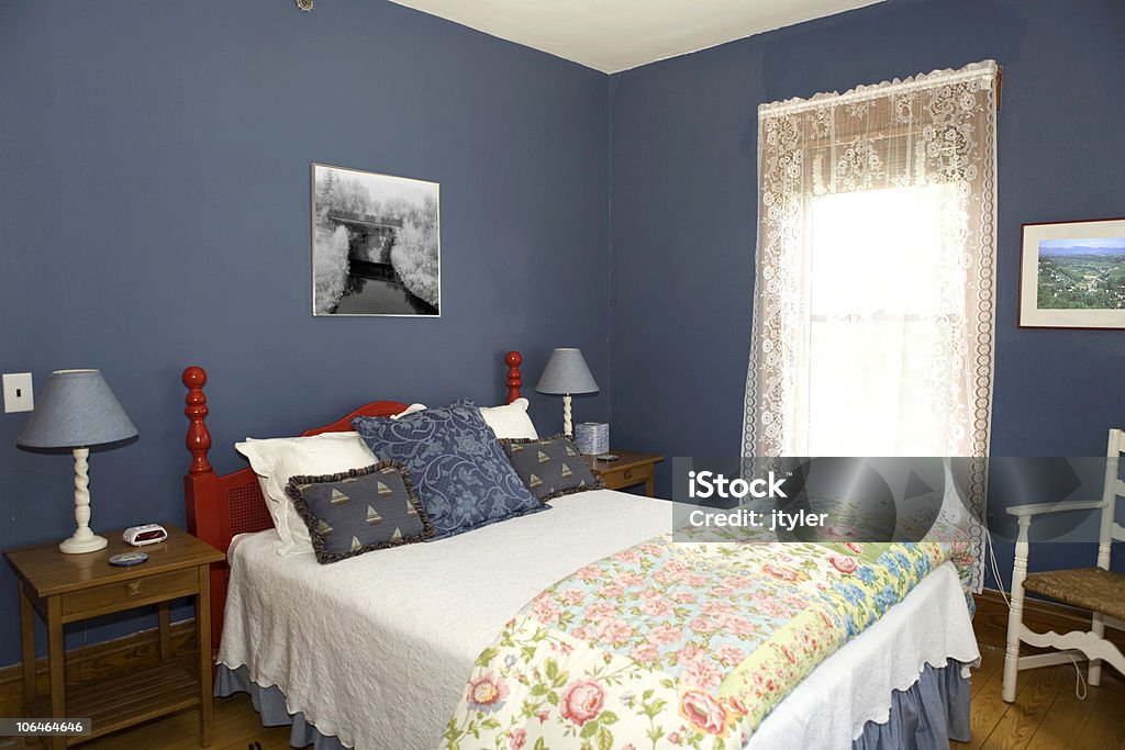 The Blue Zimmer - Lizenzfrei Behaglich Stock-Foto