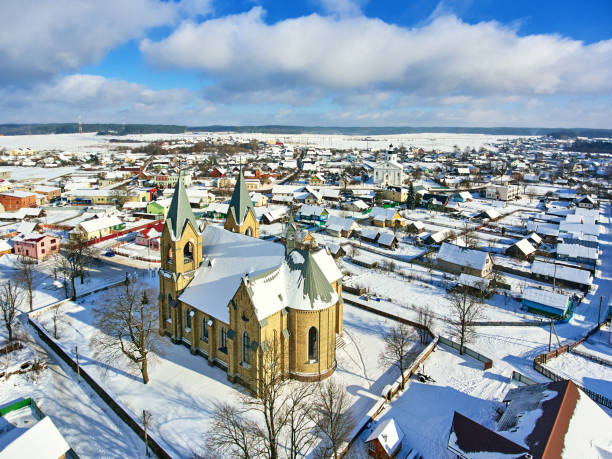 istock Church in winter in the snow 1064650346