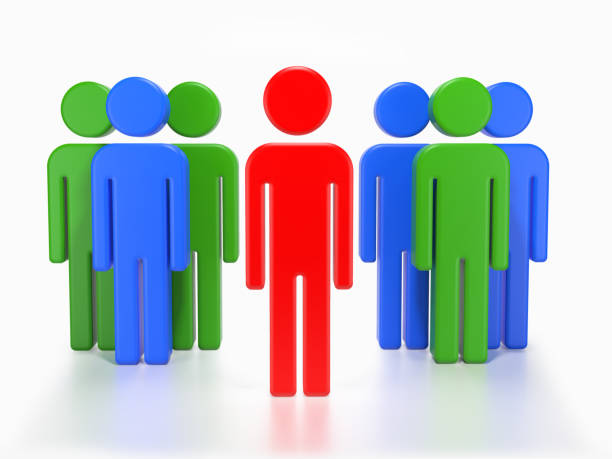 istock Stick figure on the white - Stock image 1064656342