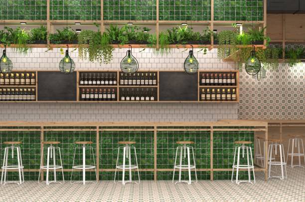 istock Modern design of the bar in loft style. 1064658272