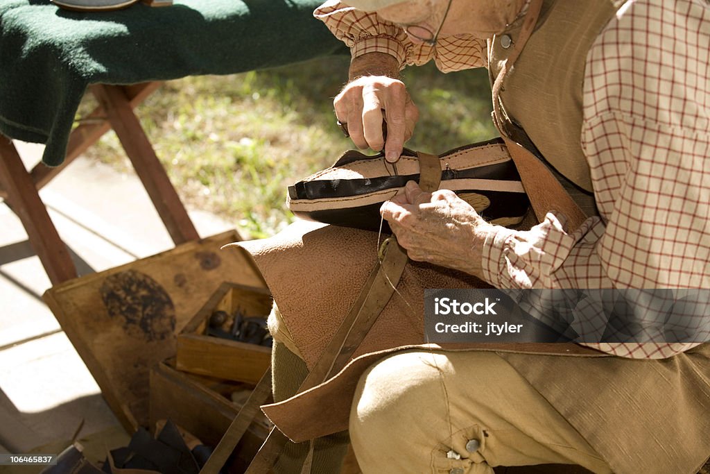 Colonial Cobbler  18th Century Style Stock Photo