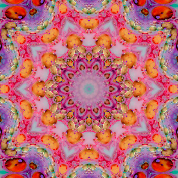 istock Symmetrical and repetitive colors background 1064661790