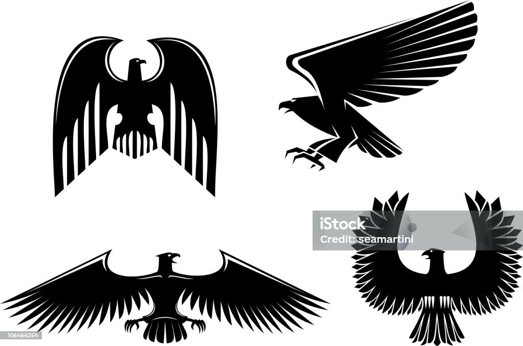 Eagle symboles - clipart vectoriel de Aigle libre de droits