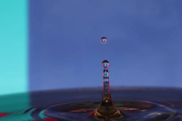 istock Water droplets photography creating stunning reflections for abstract background 1064668154