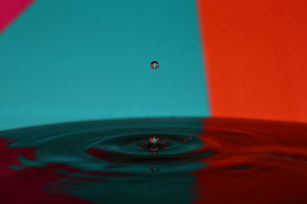 istock Water droplets photography creating stunning reflections for abstract background 1064668162