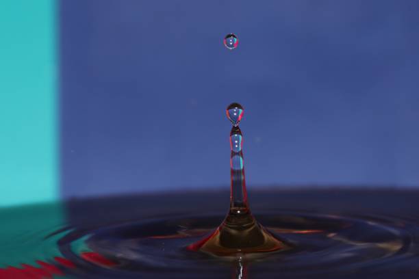 istock Water droplets photography creating stunning reflections for abstract background 1064668176