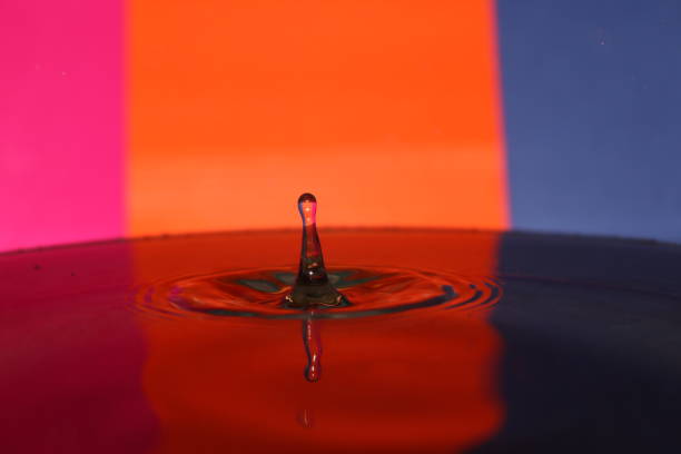 istock Water droplets photography creating stunning reflections for abstract background 1064668188