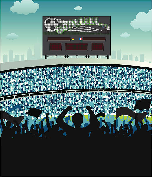 Stadium Ambient  crowd of people borders stock illustrations