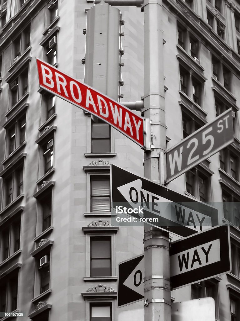 broadway - Foto de stock de Blanco y negro libre de derechos