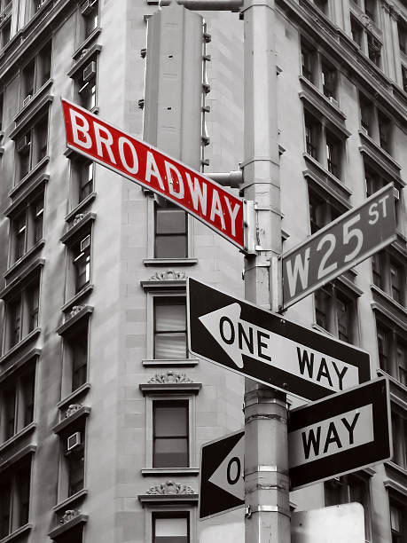 Corner of Broadway and West 25 Street in Manhattan stock photo