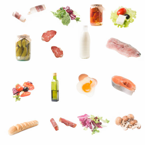 A group of products on a white background.
