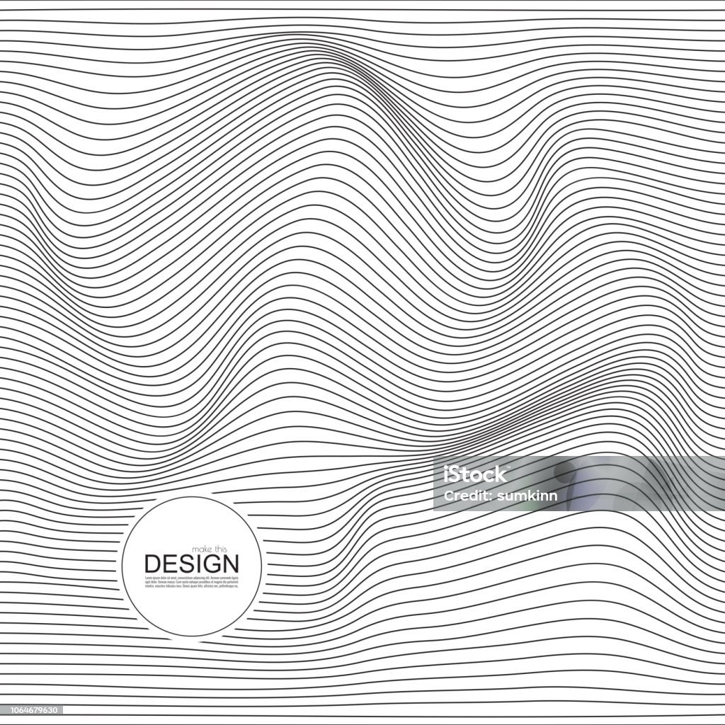 Wave Distorted Vector Distorted Wave Monochrome Texture Stock Illustration - Download Image ...