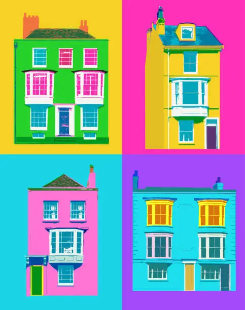 Vector illustration of Traditional Houses