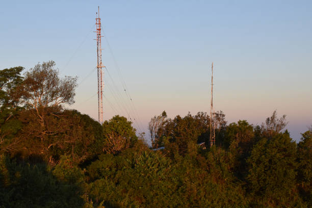 istock Twin Phone Antenna on the hill 1064682086