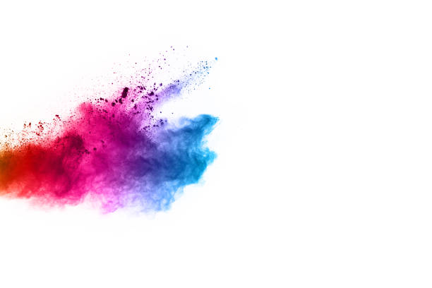 istock abstract powder splatted background. Colorful powder explosion on white background. Colored cloud. Colorful dust explode. Paint Holi. 1064686082