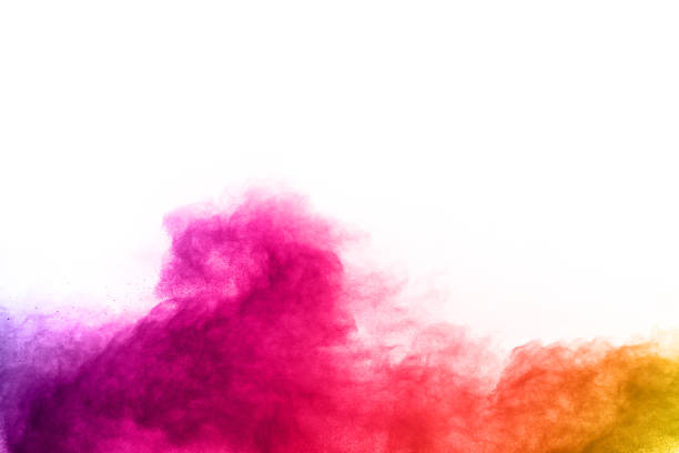 istock abstract powder splatted background. Colorful powder explosion on white background. Colored cloud. Colorful dust explode. Paint Holi. 1064686158