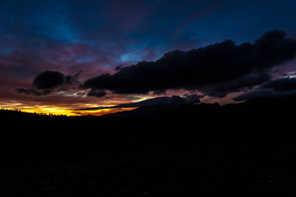 istock Majestic sunset over mountains 1064686386