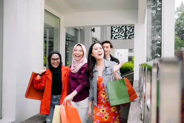 Shopping with friends in Malaysia