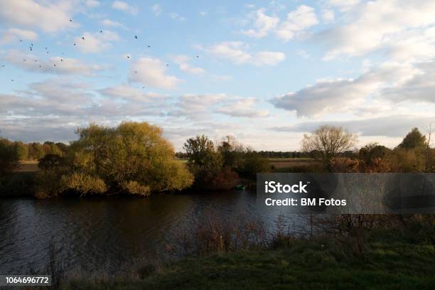 View On A River And The Natural Landscape In Meppen Emsland Germany Stock Photo - Download Image Now