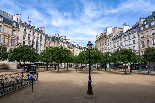 Dauphine square (place) in Paris, France