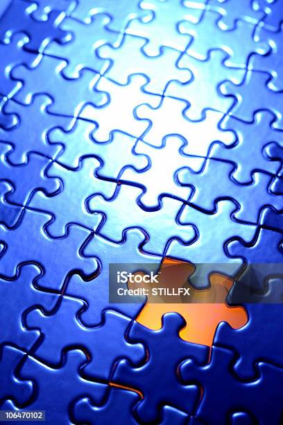 Puzzle Stock Photo - Download Image Now - Absence, Blue, Bonding
