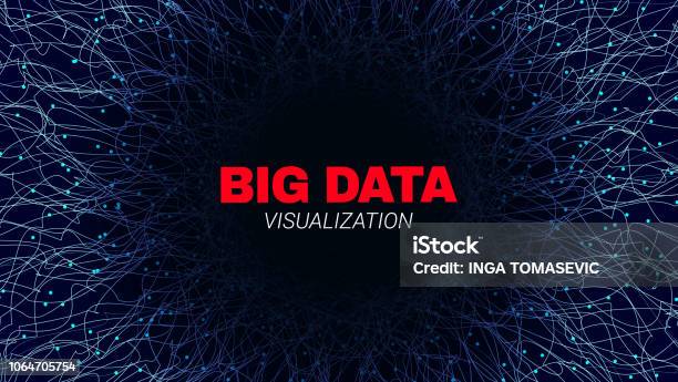 Abstract Data Stream Vector Poster Stock Illustration - Download Image ...