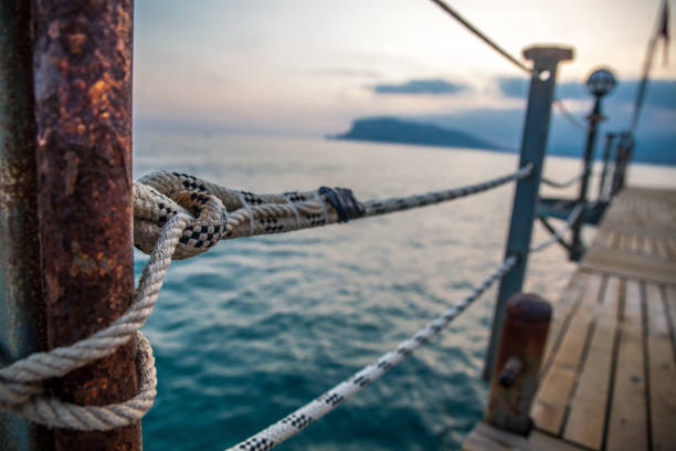 istock marine ropes at pier 1064711080