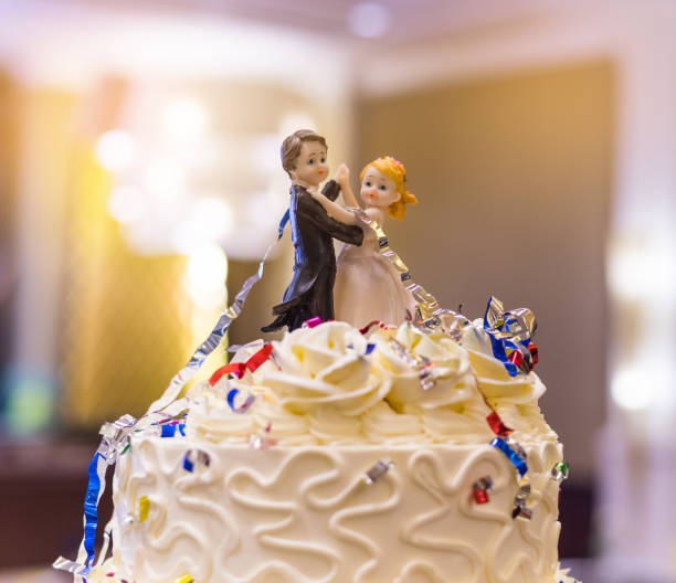 istock wedding doll cake with love couple 1064711330