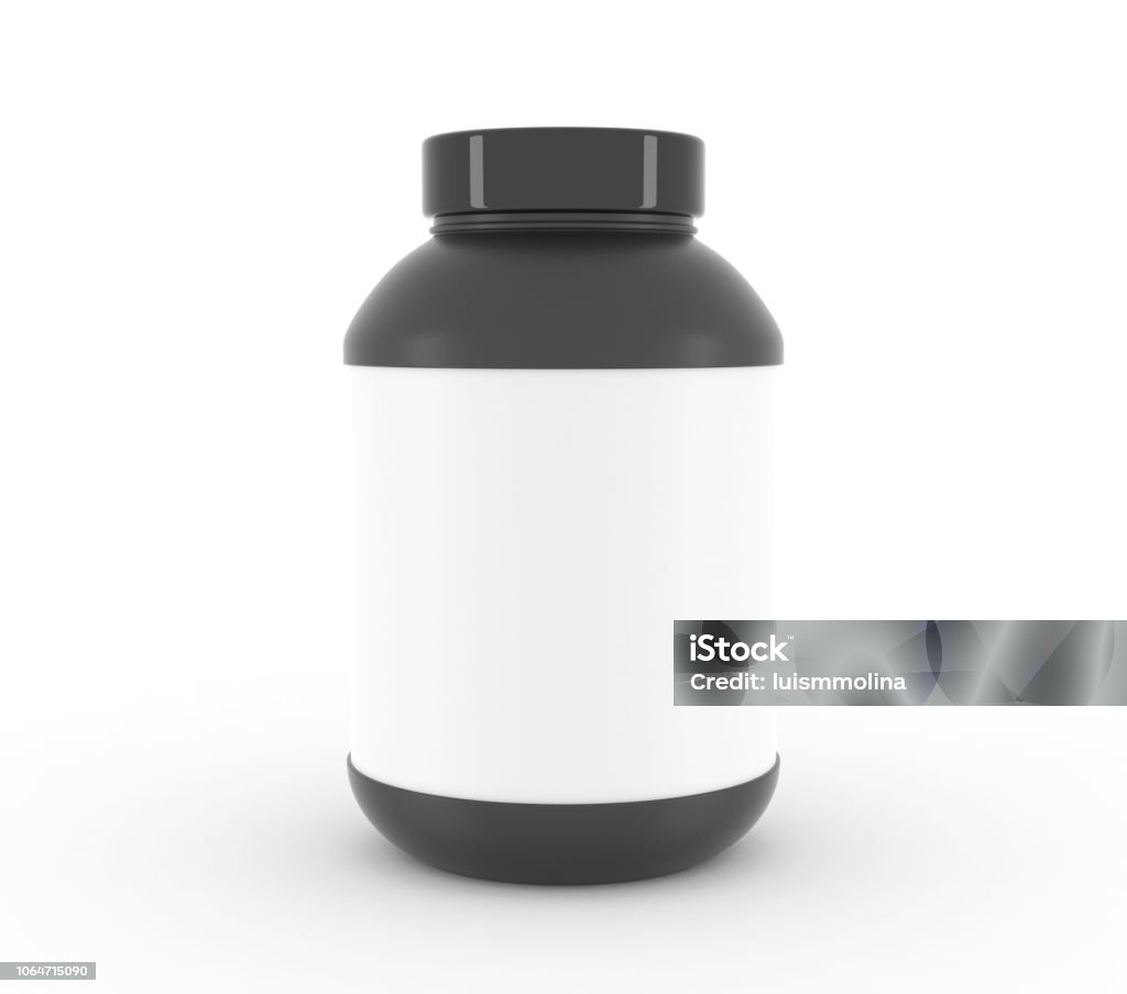 Empty Protein Powder Container Isolated On White Stock Photo - Download  Image Now - Jar, Plastic, Anaerobic Exercise - iStock