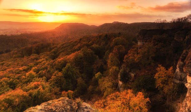 istock View from Hohenstein cliffs into the Weserbergland mountains 1064716246
