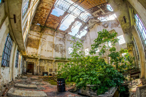 istock Abandoned Old Ruined Industrial Plant 1064716416